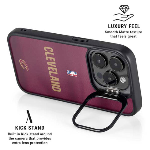 NBA Cleveland Cavaliers Jersey iPhone 15 Pro Max Kickstand Case